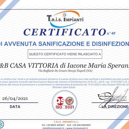 לינה וארוחת בוקר Casa Vittoria Napoli - Santa Lucia מראה חיצוני תמונה
