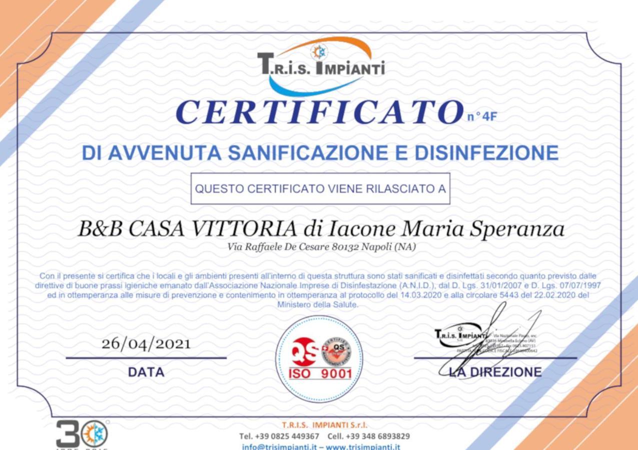 לינה וארוחת בוקר Casa Vittoria Napoli - Santa Lucia מראה חיצוני תמונה